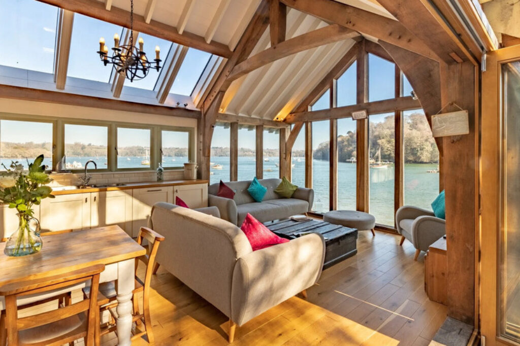 A view over the River Dart from Beach End's living room