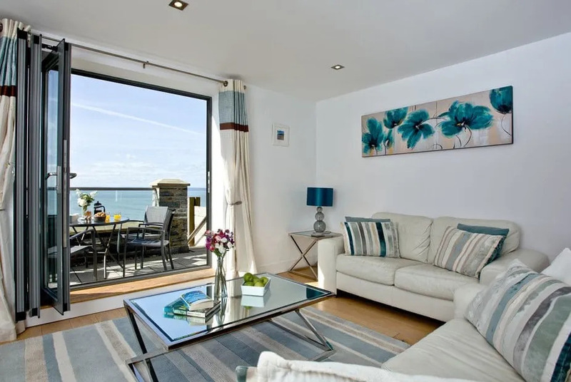A view over the ocean from Ocean Point's living room on Saunton Sands