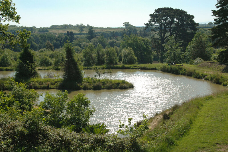 One of the fishing lakes at Angler's Paradise in the sunshine