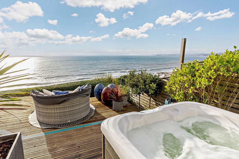 Infinity in Whitsand Bay - view from the hot tub and patio