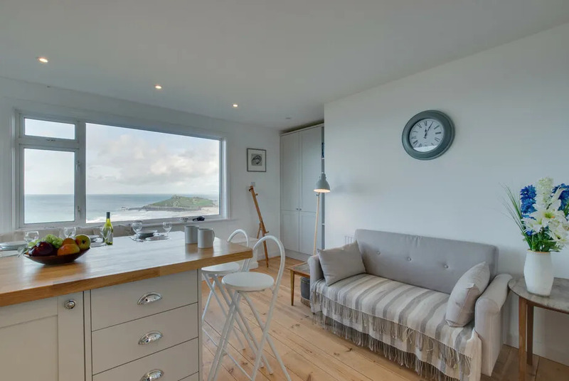 Trecarrack Cottage - the sea view from the living room