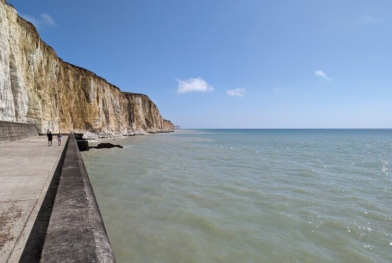 The Peacehaven undercliff on a sunny day